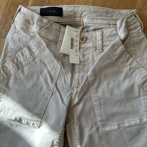 J. Crew khakis with zipper detail at ankle NWT size 25
